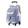 LANSHIYA Solid Color Rolling Backpack for Girls Boys Cute Elementary school bag with wheelsBlue Trolley Bags for Travel
