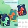 Bansusu Dinosaur Antilost Backpack for Boys Kindergarten Preschool Bookbag with Chest Strap Toddler Boys Backpack Daycare Bag BGreenOrange