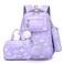 EKUIZAI 3PCS Mermaid Backpack for Girls Fish Scale Print Primary Bookbags set Girls Backpack with Lunch Box
