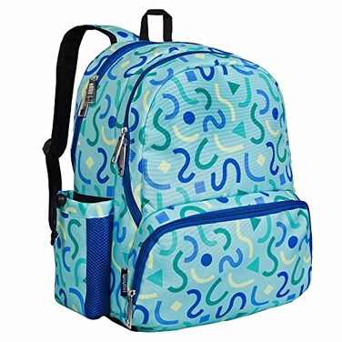 Wildkin 17inch Kids Backpack Durable Lightweight School Bag for Boys Girls Confetti Blue