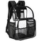GiMiUiTo Clear Backpack18 See Through Backpack School Approved Heavy Duty Clear Bookbag Transparent Bag for College Work Travel SecurityBlack