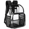 GiMiUiTo Clear Backpack18 See Through Backpack School Approved Heavy Duty Clear Bookbag Transparent Bag for College Work Travel SecurityBlack