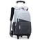Mfikaryi Rolling Backpack Kids Wheeled Backpack 20L Capacity 6 Wheels Adjustable Grey
