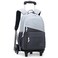 Mfikaryi Rolling Backpack Kids Wheeled Backpack 20L Capacity 6 Wheels Adjustable Grey
