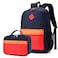 BEFUNIRISE Backpack Set for Girls Boy Kids Backpack with Lunch Box for Elementary Primary Kindergarten School Bag Navy Red Set Large