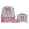 AI ACCESSORY INNOVATIONS Hello Kitty My Melody 5 Piece Backpack Set Kawaii Flip Sequin Anime School Bag for Girls with Zip Front Pocket Pink