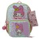 AI ACCESSORY INNOVATIONS Hello Kitty My Melody 5 Piece Backpack Set Kawaii Flip Sequin Anime School Bag for Girls with Zip Front Pocket Pink