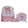 AI ACCESSORY INNOVATIONS Hello Kitty My Melody 5 Piece Backpack Set Kawaii Flip Sequin Anime School Bag for Girls with Zip Front Pocket Pink
