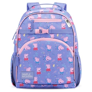Simple Modern Medium Peppa Pig Toddler Backpack for School Girls and Boys Kindergarten Elementary Kids Backpack Fletcher Collection Kids 15 tall Bubbles