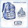 ACESAK Clear Backpack for Boys Girls 3 Pcs Clear Heavy Duty with Lunch Bag See Through Backpack Stadium Approved
