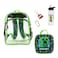 BIOWORLD Unisex Minecraft Creeper 5 Piece Backpack set Little KidBig Kid Green One size