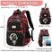 Bluboon Kids Backpack Boys Camo Bookbag Teens Elementary School Bag Daypack Travel Back Pack Middle school Boyred doodle 2pcs