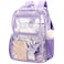 BORMELUN Transparent Bag Purple Clear Backpack for School and Stadium Events Suitable for Girls and Boys