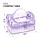BORMELUN Transparent Backpacks with Lunch Box Sets clear backpack clear duoble lunch bagpurple