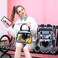 ZLYERT 17 Sequin Clear Backpack for Girls Sparkle Flip Design Stadium Approved 3Pcs Set Heavy Duty PVC Bookbag for ConcertSchool Black