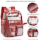 Kouxunt Clear Backpack Heavy Duty Transparent Backpacks Stadium Approved for School Work Sport Travel Red