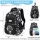 Bluboon Kids Backpack Boys Camo Bookbag Teens Elementary School Bag Daypack Travel Back Pack Middle school Grey Graffiti