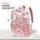 BORMELUN Clear Backpacks with Matching Lunch Bags for Kidsclear backpack double lunch bagpink