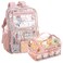 BORMELUN Clear Backpacks with Matching Lunch Bags for Kidsclear backpack double lunch bagpink