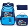 Fimibuke Kids Backpack for School Boys 3 PCS Waterproof Teen Boy Backpack with Lunch Box Pencil Pouch School Bag Bookbag Daypack for Kindergarten Elementary Middle School Age 5Monster Trucks