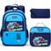 Fimibuke Kids Backpack for School Boys 3 PCS Waterproof Teen Boy Backpack with Lunch Box Pencil Pouch School Bag Bookbag Daypack for Kindergarten Elementary Middle School Age 5Monster Trucks
