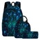 Okentiso 3PCS Boys Galaxy Backpack Bookbag for Kids Boys with Lunch Box 17 Inch Galaxy Teens Back to School Bag Set Laptop Backpack for Mens SchoolDaypack
