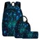 Okentiso 3PCS Boys Galaxy Backpack Bookbag for Kids Boys with Lunch Box 17 Inch Galaxy Teens Back to School Bag Set Laptop Backpack for Mens SchoolDaypack