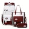 Mildame Backpacks for Girls Set Aesthetic Backpack for Teens Lightweight Classic Backpack for Kids 3Pcs Boys Girls Bookbags with Cute Pendant