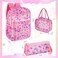Silkfly 3 Pcs Mesh Backpack Set Heavy Duty Semitransparent Bookbag with Lunch Bag Pencil Case for Travel Beach SportsButterfly Style