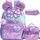 Meetbelify Backpack for Girls 16 Backpacks for Girls for School Sequin Backpack with Lunch Box for Elementary Students