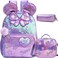 Meetbelify Backpack for Girls 16 Backpacks for Girls for School Sequin Backpack with Lunch Box for Elementary Students