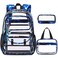 ACESAK Clear Backpack for Boys Girls 3 Pcs Clear Heavy Duty with Lunch Bag See Through Backpack Stadium Approved