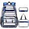 ACESAK Clear Backpack for Boys Girls 3 Pcs Clear Heavy Duty with Lunch Bag See Through Backpack Stadium Approved