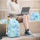 LEDAOU Kids Backpack for Girls Backpacks with Lunch Box Lightweight Bookbag Set Elementary Middle School Back pack for 814 Marble Green