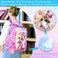 gxtvo 3PCS Girls Cat Bookbag 16 Kids Backpackwith Lunch Box Water Resistant School Bag for Elementary Preschool Toddler