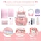 MOONBABY Clear Backpack Stadium Approved Girls Clear Bookbag Heavy Duty PVC Transparent See Through Backpack for Women Work Pink Checkered
