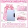 Unineovo Clear Backpack 17 inch Large Clear Bookbag with Cute Pin Accessories Double Layer Heavy Duty See Through Backpack for School College Work Stadium Travel