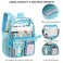Kouxunt Clear Backpack Heavy Duty Transparent Backpacks Stadium Approved for School Work Sport Travel Sky Blue
