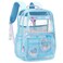 KIDNUO Clear Backpack for GirlsClear Bookbag Heavy Duty Transparent Backpacks for Stadium Events See Through Back Pack for Kindergarten Elementary Middle High School Blue