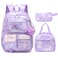 Alrisg Lovely Girls Backpack School Bag for Students Kids Book Bag with Multiple Pockets Splashproof Childrens Backpack17inch Set Purple