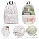 Yusudan Girls School Backpack Set Kids Teens School Bag Bookbag with Lunch Bag Pencil Bag Daisy Grey