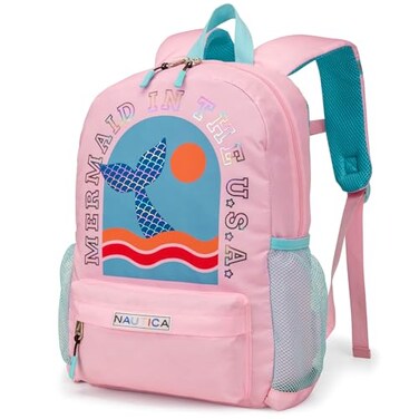 Nautica Kids Backpack for School Kindergarten Elementary Kids Backpack 16 Tall Mermaid Tail