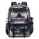 Sisipoet Clear Backpack for School PVC Clear Bookbag Heavy Duty Transparent Backpack for Stadium Events Multiple Pockets See Through Bag for Teens Students Women Men with Leather Pendant Black