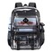 Sisipoet Clear Backpack for School PVC Clear Bookbag Heavy Duty Transparent Backpack for Stadium Events Multiple Pockets See Through Bag for Teens Students Women Men with Leather Pendant Black