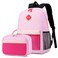 BEFUNIRISE Backpack Set for Girls Boy Kids Backpack with Lunch Box for Elementary Primary Kindergarten School Bag Purple Pink Set Large