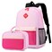 BEFUNIRISE Backpack Set for Girls Boy Kids Backpack with Lunch Box for Elementary Primary Kindergarten School Bag Purple Pink Set Large