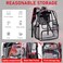 CAMTOP Clear Backpack Heavy Duty Transparent Bag See Through BookBag for Student School Work Festival Sport Travel Graffiti Red
