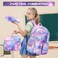 PIG PIG GIRL Backpack for Girls 3pcs Set Kids Backpack with Lunch Box Students Kawaii Book Bag for Elementary Primary Middle School Bags Ita Backpack Galaxy