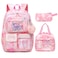 Alrisg Lovely Girls Backpack School Bag for Students Kids Book Bag with Multiple Pockets Splashproof Childrens Backpack17inch Set Pink
