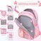 Alrisg Lovely Girls Backpack School Bag for Students Kids Book Bag with Multiple Pockets Splashproof Childrens Backpack17inch Set Pink